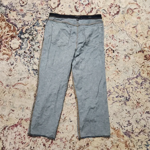 Sold - Judy Blue Dark Wash Raw Hem High Rise Wide Leg Jeans Size 13 / 31 - Picture 4 of 13